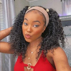 Deep Wave Human Hair Headband Wig